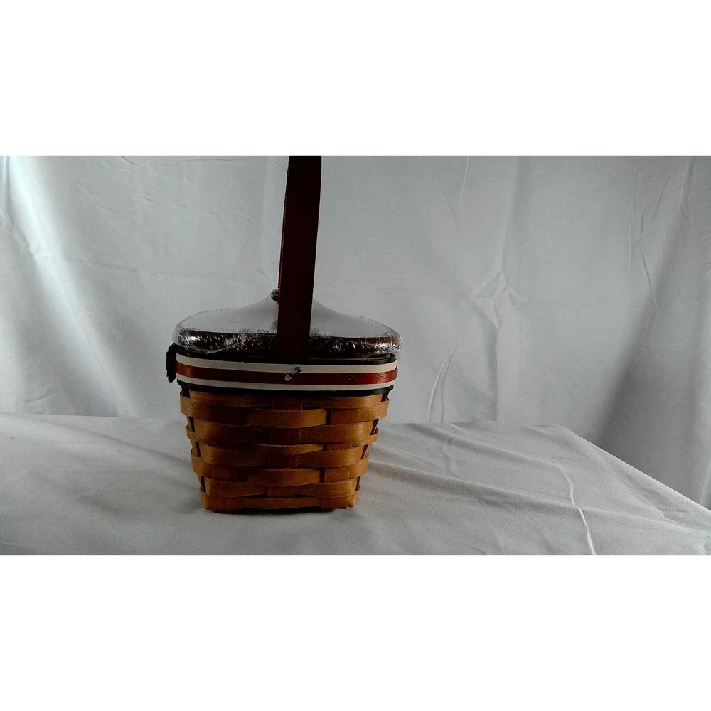 Longaberger 2009 Holiday Helper Basket Set - B, L, P & Lid‎ w/ extra knob - NEW